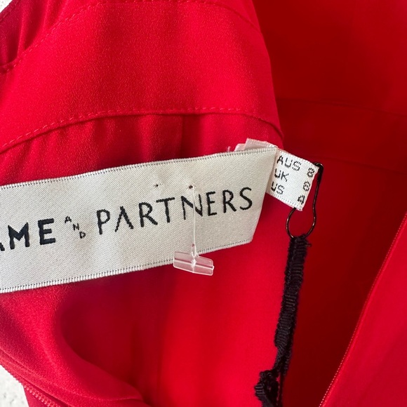 Fame and Partners Red Long Maxi Dress Gown Prom Evening Chiffon Mermaid Formal 4 - Picture 8 of 12